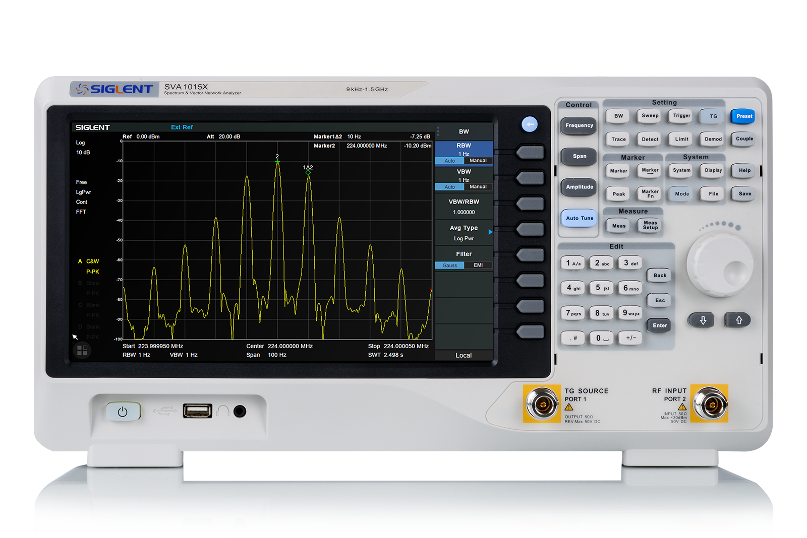 SIGLENT SVA1000X cable and antenna test workflow